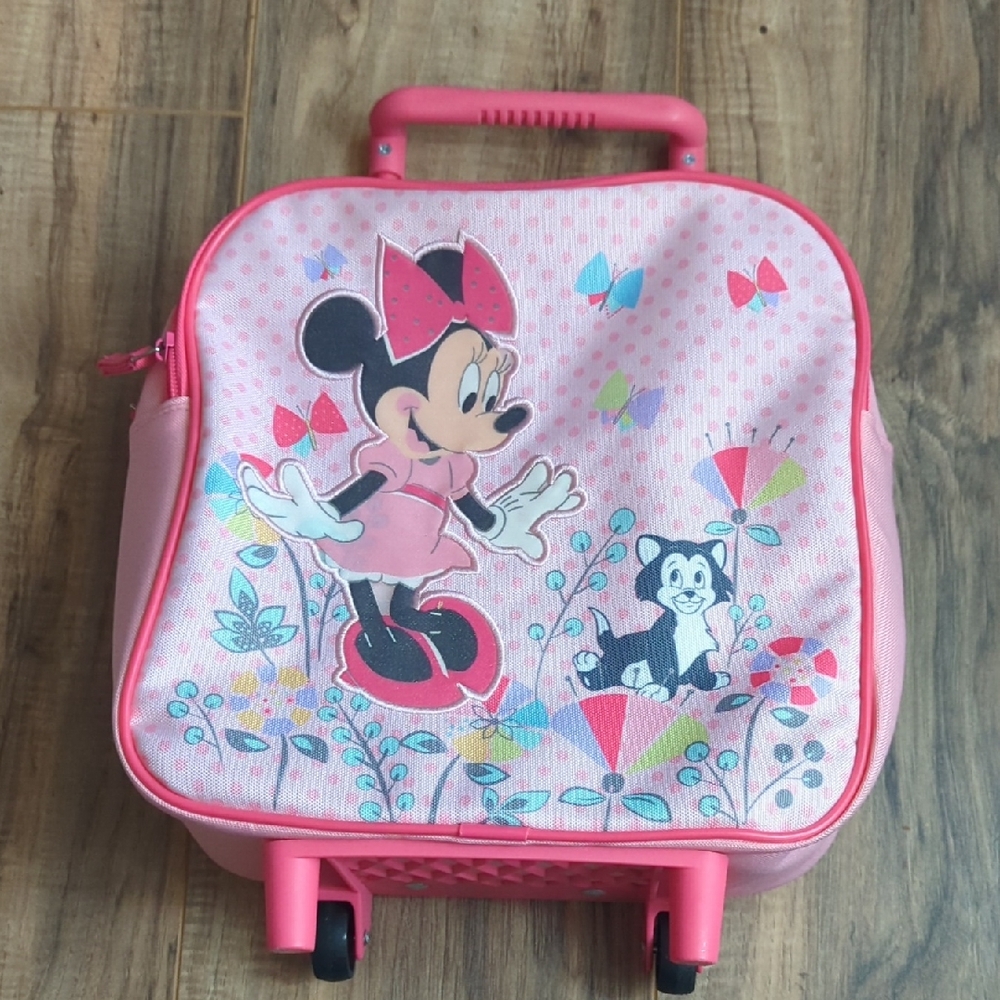 Disney Pink Minnie Mouse Rolling Kids Carry Case
